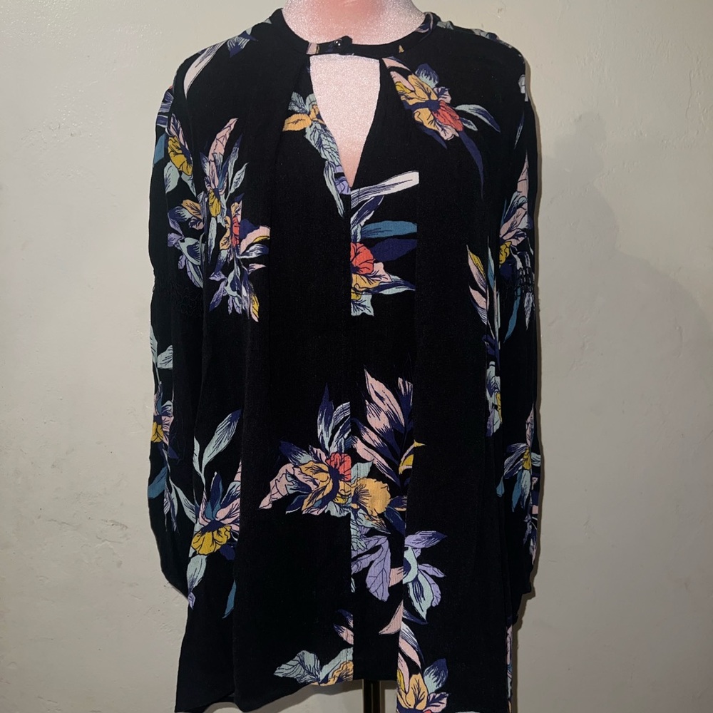 Free People Black Floral Dress